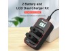 KingMa Set Dual Baterai Charger LCD for GoPro 13 KingMa Set Dual Baterai Charger LCD for GoPro 13